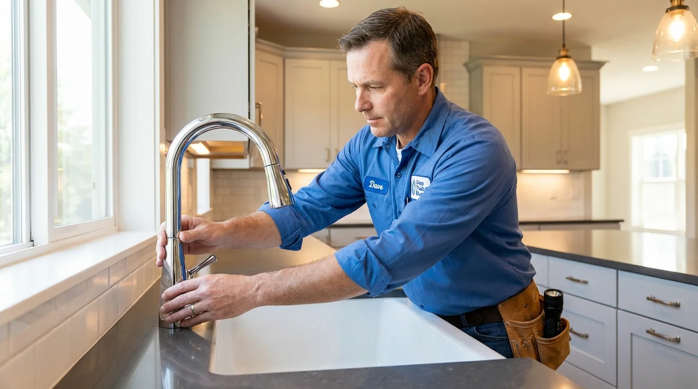 Kitchen faucet installation by Johns Plumbing LLC in Helena