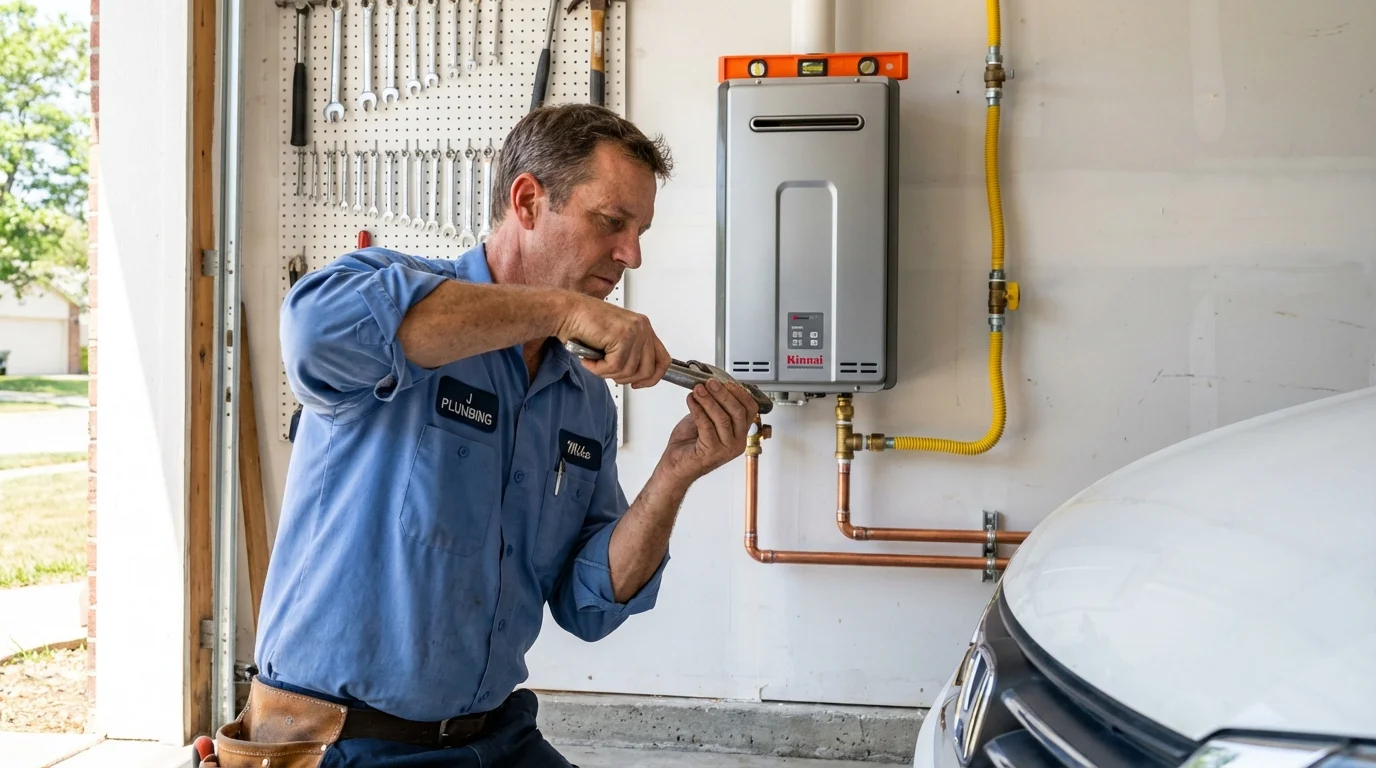 Tankless water heater installation by a Johns Plumbing LLC plumber in Helena